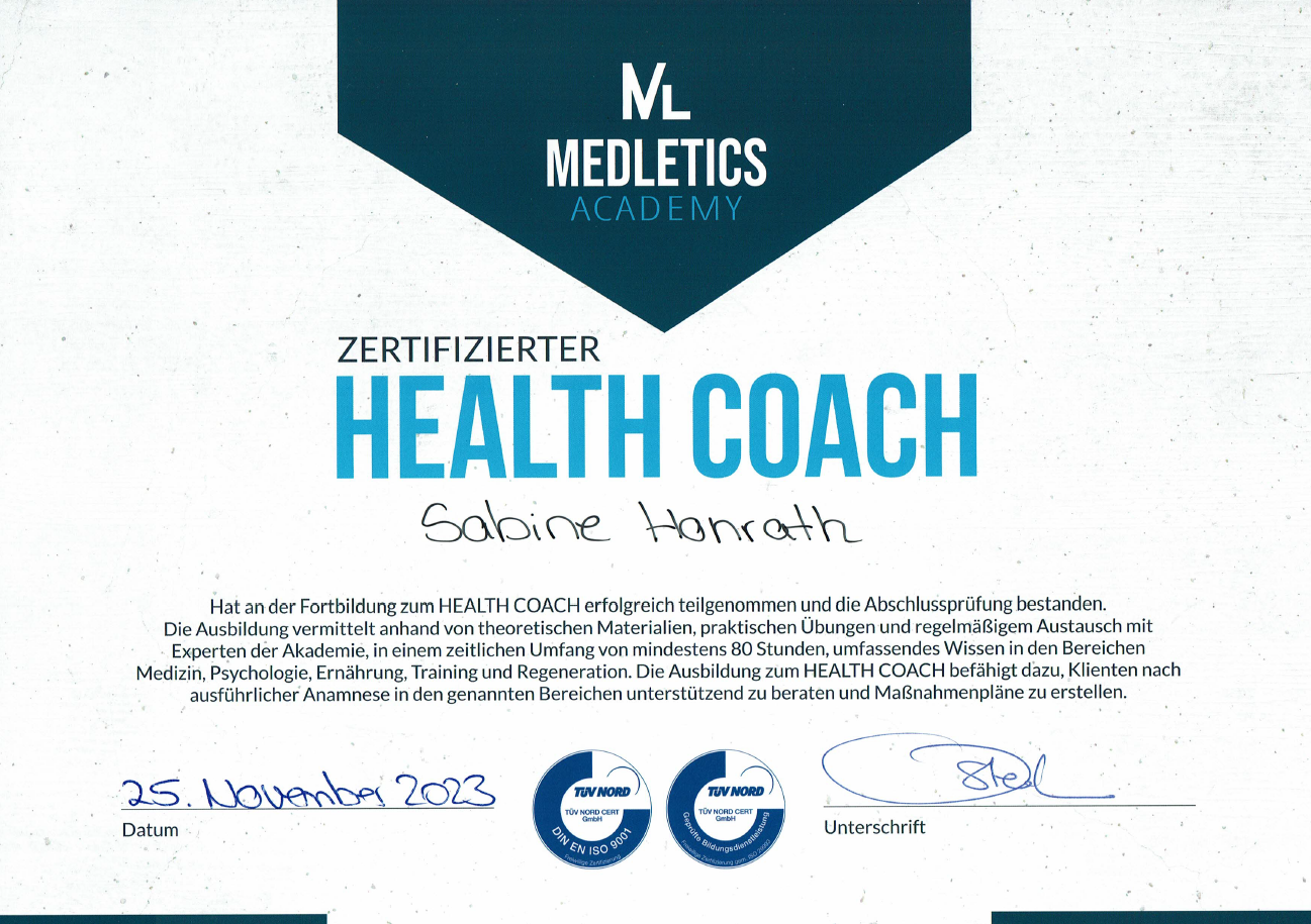 Health Coach Zertifikat